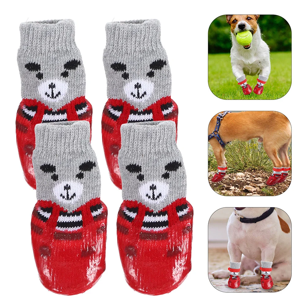 4pcs Pet Waterproof Socks For Dogs Breathable Cotton Paw Protectors Non-Slip Durable Washable Small Dog Socks Dog Supply
4pcs Pet Waterproof Socks For Dogs Breathable Cotton Paw Protectors Non-Slip Durable Washable Small Dog Socks Dog Supply