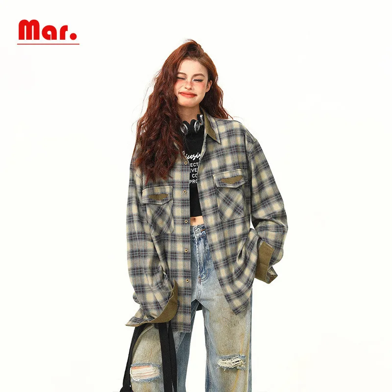 Single Breasted Shirt Plaid Printed Men's Women's Cardigan Fashion Casual Sports Street Shirt Autumn Winter Long-sleeved Coat
Single Breasted Shirt Plaid Printed Men's Women's Cardigan Fashion Casual Sports Street Shirt Autumn Winter Long-sleeved Coat