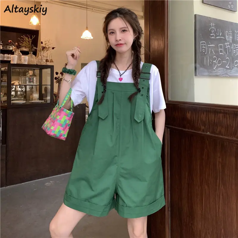 Rompers Women Summer Straight Loose Trousers Playsuits Female Preppy Style High Waist Design Stylish Tender Sweet Cozy All-match
Rompers Women Summer Straight Loose Trousers Playsuits Female Preppy Style High Waist Design Stylish Tender Sweet Cozy All-match