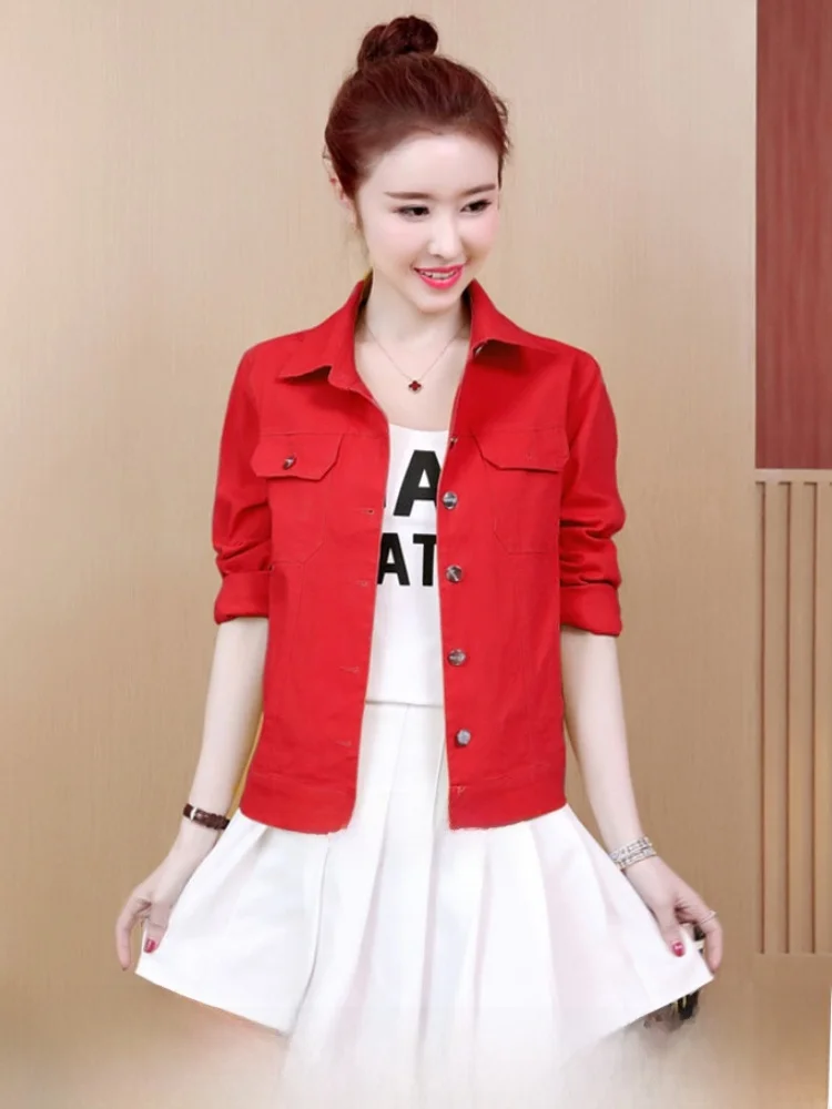 ort Women's Denim Jaet Spring Autumn New Arrival Button Embroidery ket Zipper Closure Pure Color Commute Sle
ort Women's Denim Jaet Spring Autumn New Arrival Button Embroidery ket Zipper Closure Pure Color Commute Sle