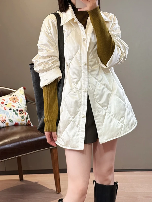 Pet Namel Goose down Silk irt Lightweight Thin Autumn Winter Commute Sle Women's Premium Faion Straight Cut irt
Pet Namel Goose down Silk irt Lightweight Thin Autumn Winter Commute Sle Women's Premium Faion Straight Cut irt