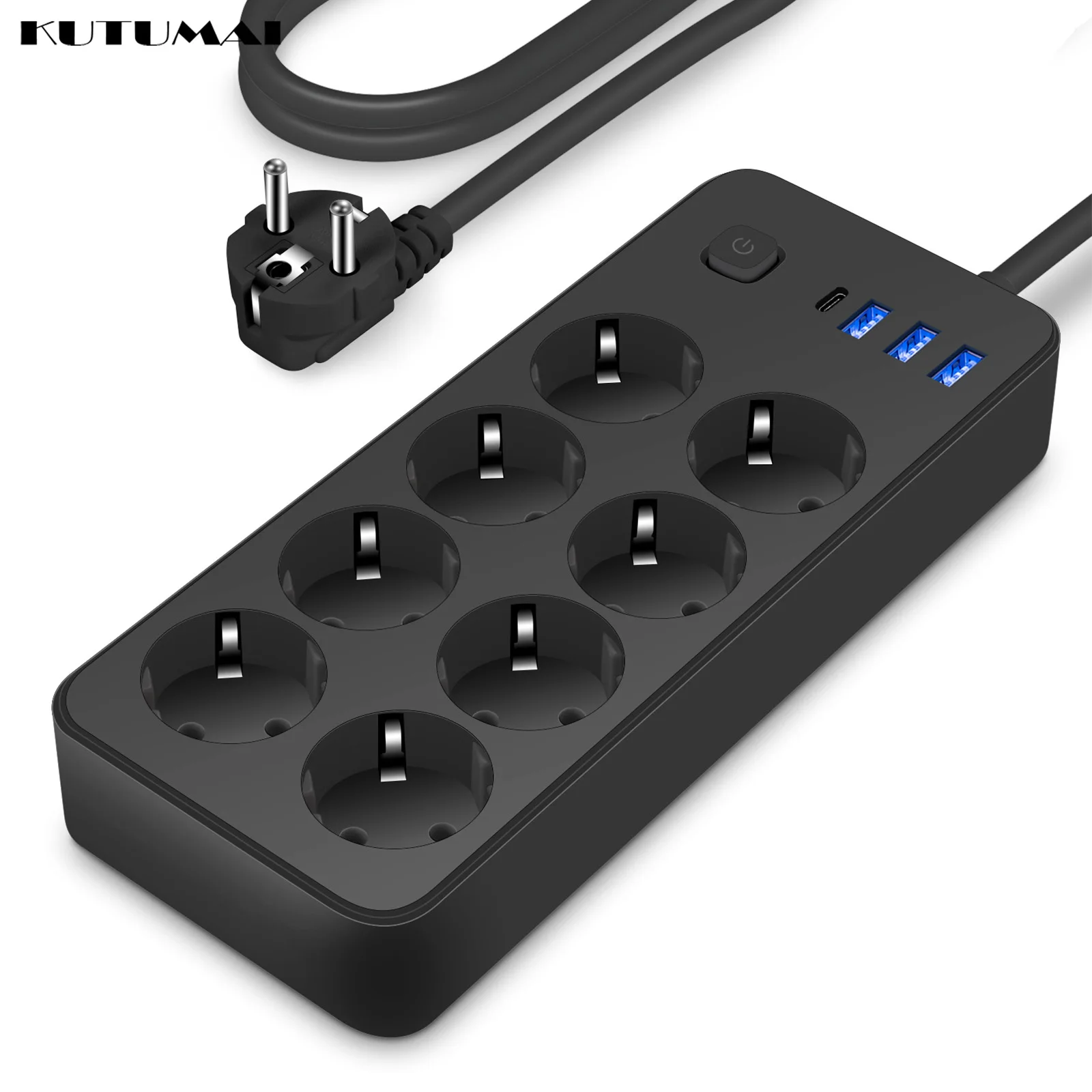 EU Plug Power Strip with 3 USB Ports Extension Cord Socket Network Filter 8 AC Outlet 2000W Electrical Charge Adapter
EU Plug Power Strip with 3 USB Ports Extension Cord Socket Network Filter 8 AC Outlet 2000W Electrical Charge Adapter