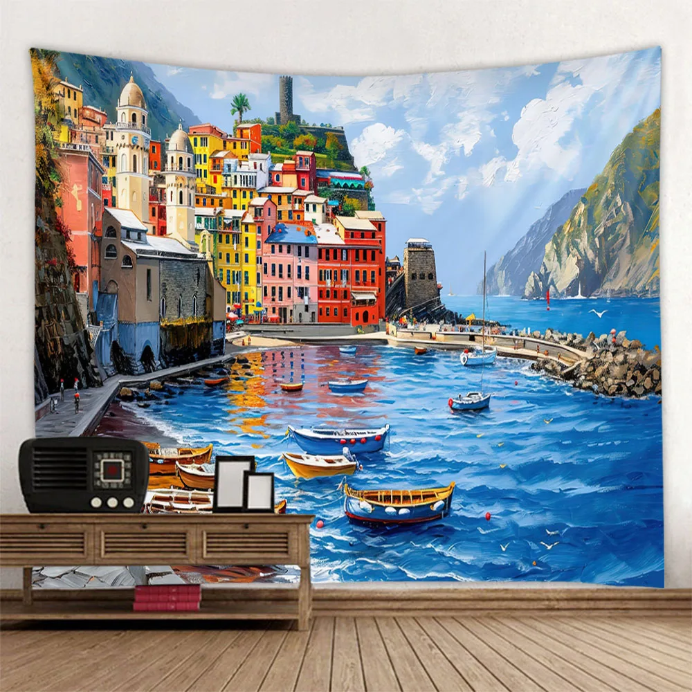 Sea view oil painting printed tapestry wall hanging living room bedroom wall decoration outdoor picnic bed sheets beach mats
Sea view oil painting printed tapestry wall hanging living room bedroom wall decoration outdoor picnic bed sheets beach mats