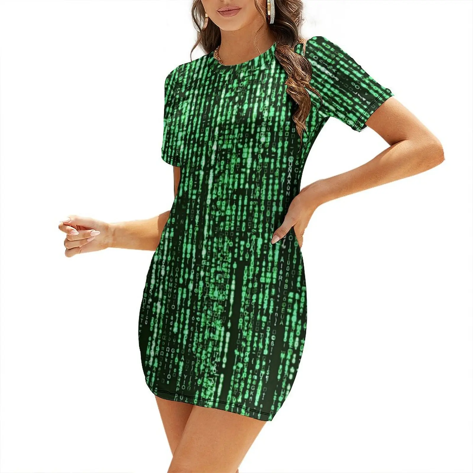 The matrix code owns you Short-Sleeved Dress dress Long veiled dresses summer dress summer daily
The matrix code owns you Short-Sleeved Dress dress Long veiled dresses summer dress summer daily