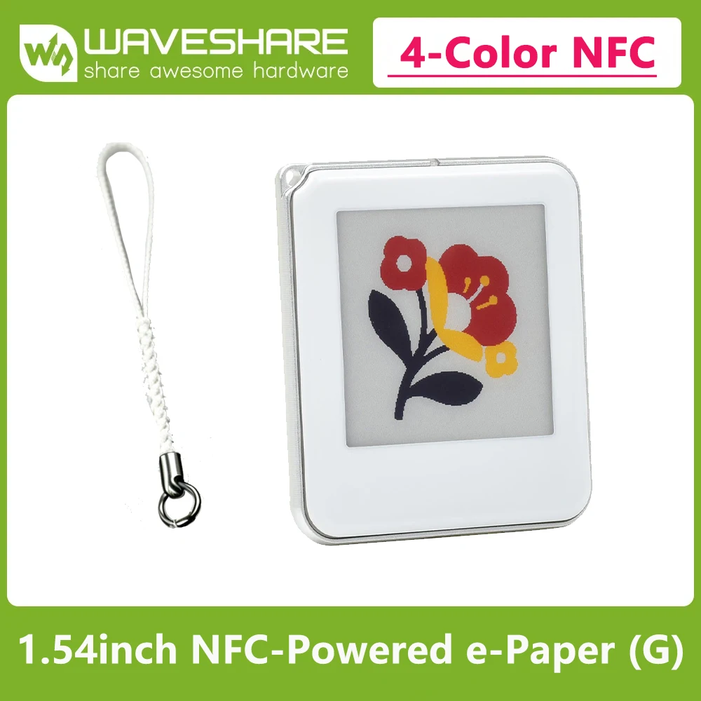 Waveshare 1.54inch 4-Color NFC e-Paper e-ink ePaper eink Tag Display Screen Module for Android APP
Waveshare 1.54inch 4-Color NFC e-Paper e-ink ePaper eink Tag Display Screen Module for Android APP