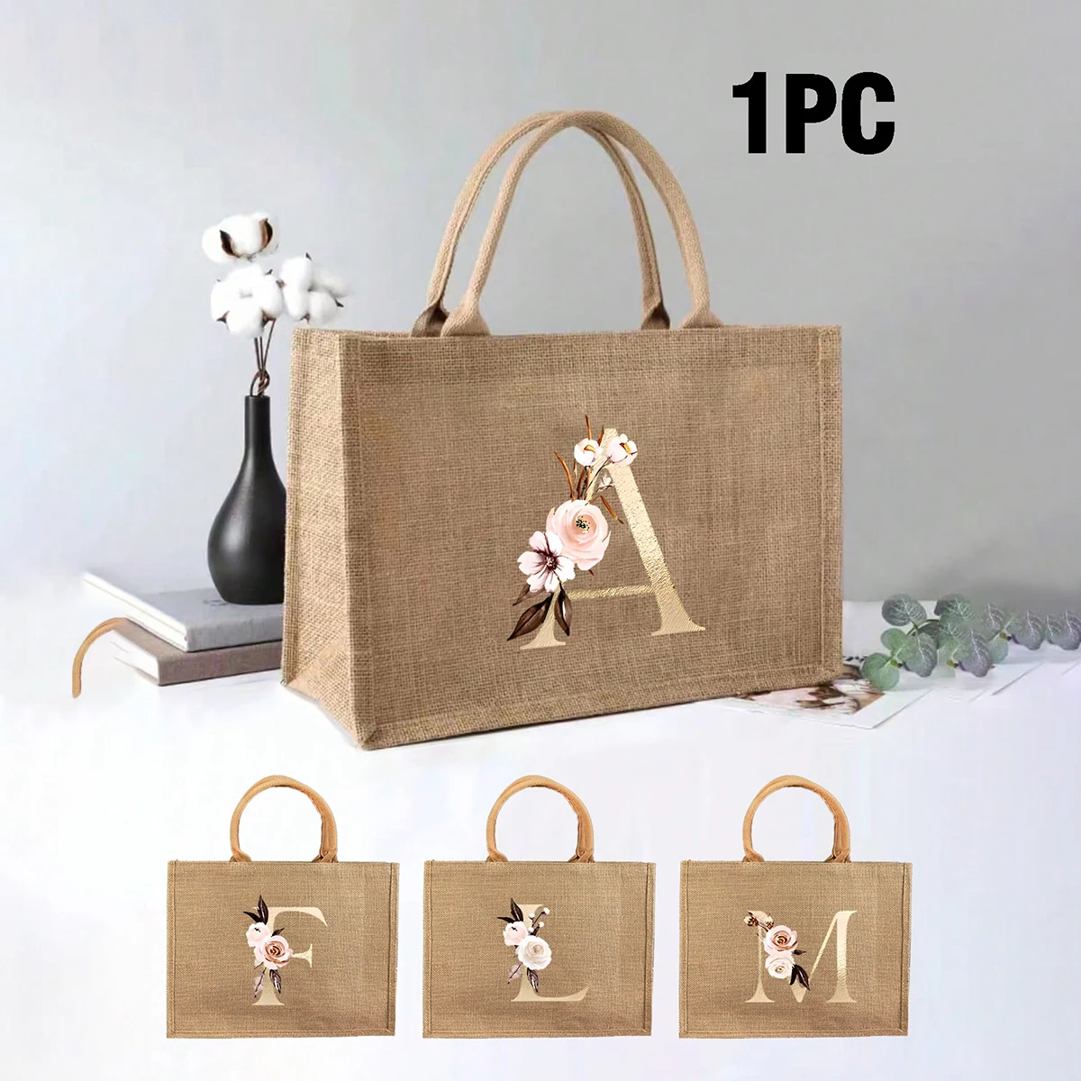 New Stylish Gold Letter Pattern Linen Handbag, Multifunctional Portable Handbag, Linen Bag, Simple Large-Capacity Handbag, Portable Casual Storage Handbag, Multifunctional Shopping Bag, New Design, Large Capacity, Perfect for Shopping
New Stylish Gold Letter Pattern Linen Handbag, Multifunctional Portable Handbag, Linen Bag, Simple Large-Capacity Handbag, Portable Casual Storage Handbag, Multifunctional Shopping Bag, New Design, Large Capacity, Perfect for Shopping