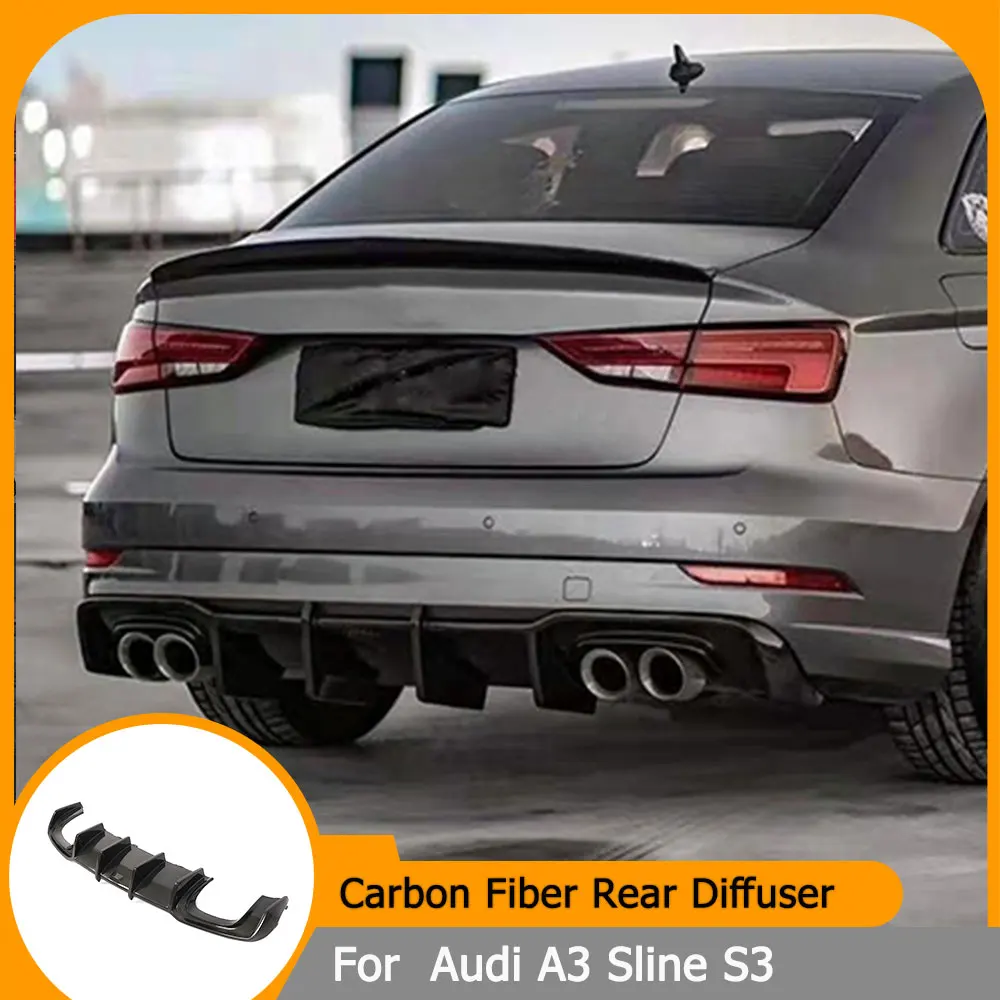 Rear Bumper Diffuser Lip for Audi A3 Sline S3 Sedan Hatchback 2017-2020 Carbon Fiber Car Rear Diffuser Spoiler Lip Protector
Rear Bumper Diffuser Lip for Audi A3 Sline S3 Sedan Hatchback 2017-2020 Carbon Fiber Car Rear Diffuser Spoiler Lip Protector