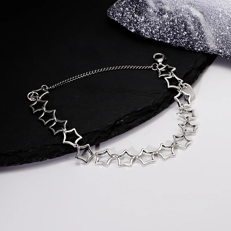 S925 Silver Hollow Star Interlocking Link Bracelet, Fun Commemorative High Sense Fashion Jewelry 2026
S925 Silver Hollow Star Interlocking Link Bracelet, Fun Commemorative High Sense Fashion Jewelry 2026