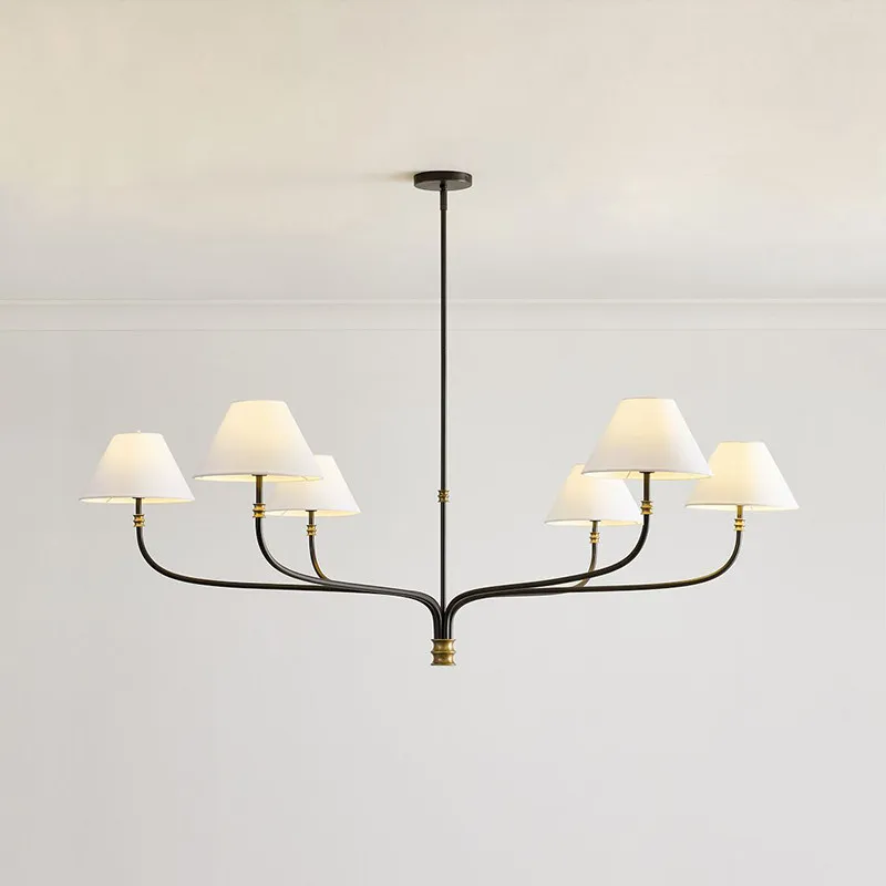 Американские черные люстры из кованого железа с длинными подлокотниками, подвесные светильники из белой ткани для гостиной, спальни, ресторана, отеля, подвесные светильники
Американские черные люстры из кованого железа с длинными подлокотниками, подвесные светильники из белой ткани для гостиной, спальни, ресторана, отеля, подвесные светильники