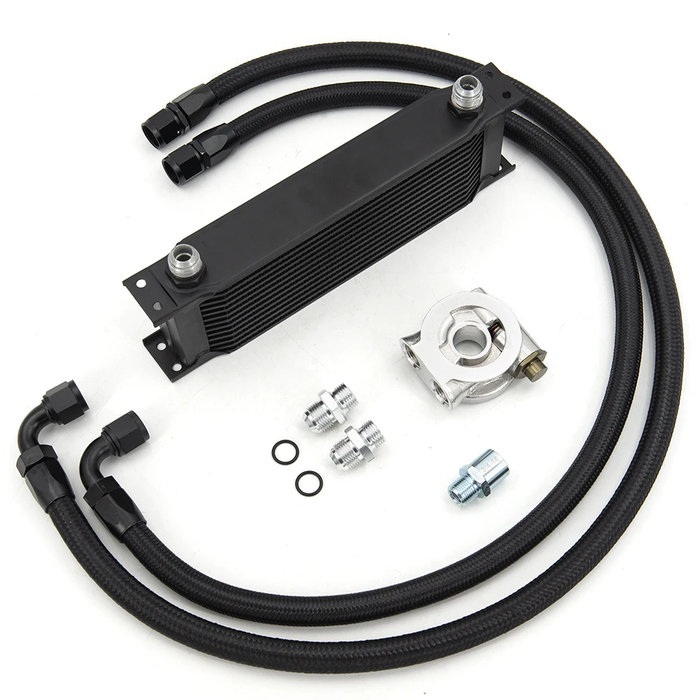 Oil Cooler Kit 13 Rows AN10 M-MODEL Oil Cooler Kit Oil Filter Adapter With Nylon Stainless Steel Braided Hose
Oil Cooler Kit 13 Rows AN10 M-MODEL Oil Cooler Kit Oil Filter Adapter With Nylon Stainless Steel Braided Hose