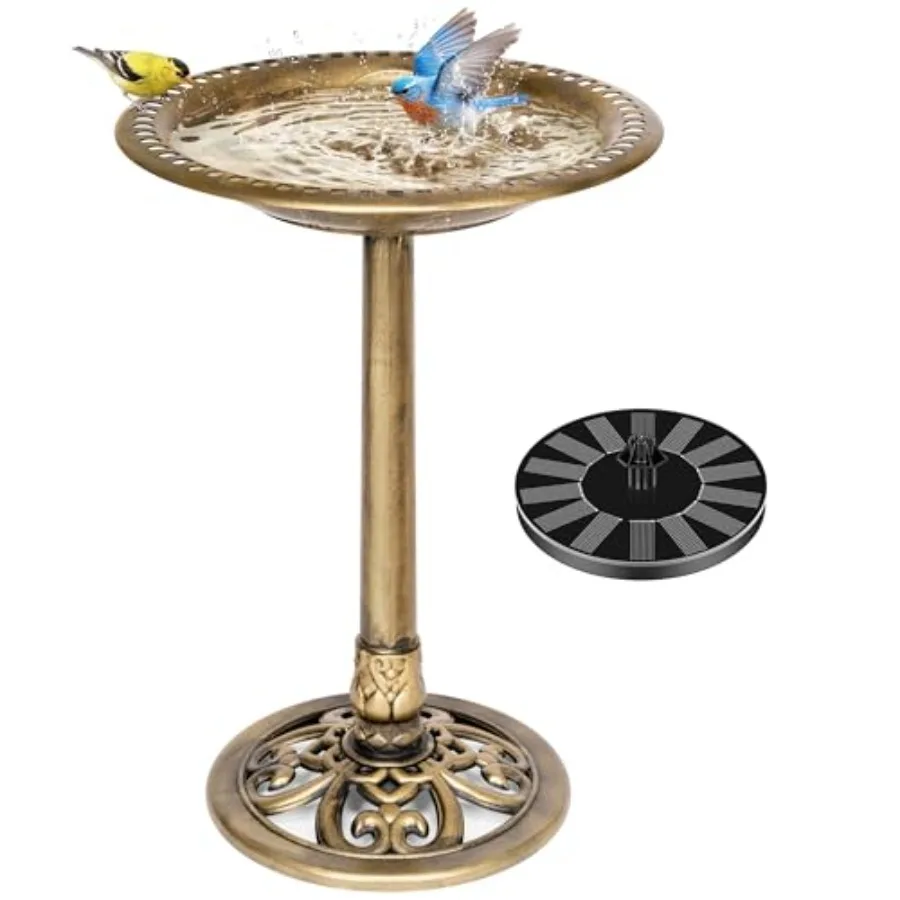 Bird Bath with Solar Fountain for Outside Polyresin Pedestal Bird Baths with Solar Powered Pump for Outdoor Garden Weather-Resi
Bird Bath with Solar Fountain for Outside Polyresin Pedestal Bird Baths with Solar Powered Pump for Outdoor Garden Weather-Resi