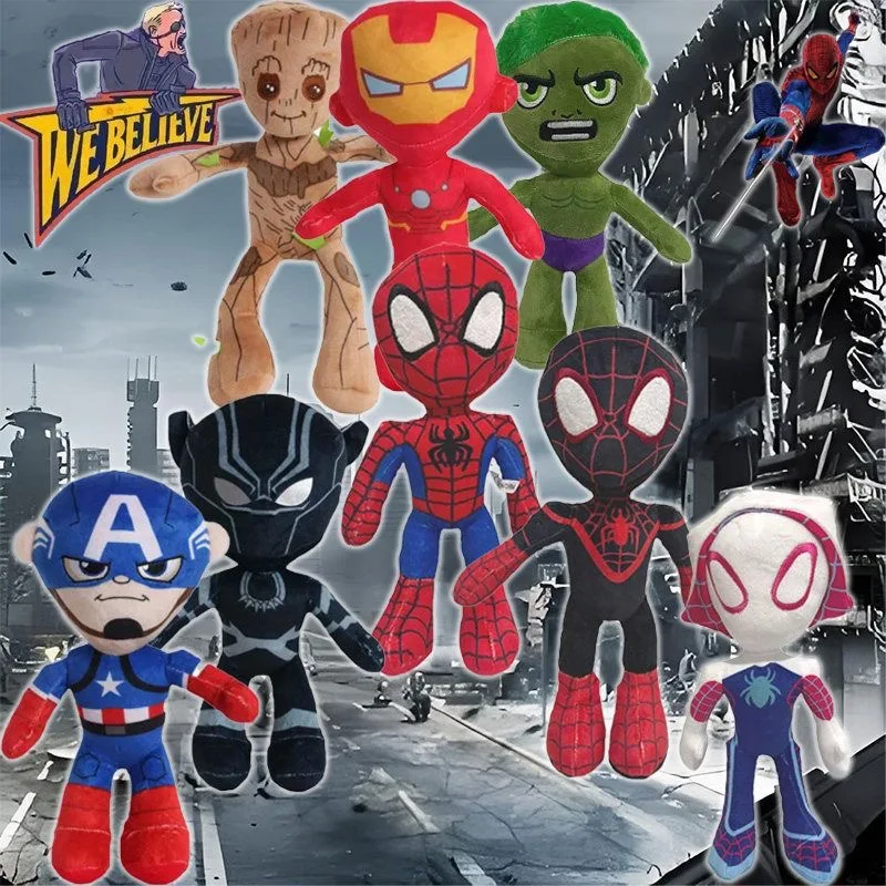 NEW Anime Avengers Spiderman Plush Toys Into the Spider-Verse Gwen Peter Parker Noir Dolls Soft Stuffed Toy For Kids Gifts
NEW Anime Avengers Spiderman Plush Toys Into the Spider-Verse Gwen Peter Parker Noir Dolls Soft Stuffed Toy For Kids Gifts