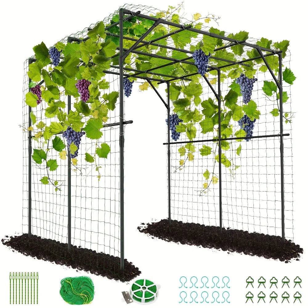 Large Outdoor Garden Arch Trellis for Climbing Plants, 79'' H X 79'' L X 79'' W Large Grape Vine Trellis Arch Arbor Gazebo, Grape Trellis for Climbing Plants, Courtyard And Garden Decoration, Black
Large Outdoor Garden Arch Trellis for Climbing Plants, 79'' H X 79'' L X 79'' W Large Grape Vine Trellis Arch Arbor Gazebo, Grape Trellis for Climbing Plants, Courtyard And Garden Decoration, Black