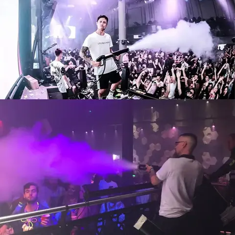 Mini Handheld DJ CO2 Cryo Jet Gun Cannon CO2 Gun Carbon Dioxide Gas Fog Air Wedding Gun for Party Night Club Stage Show