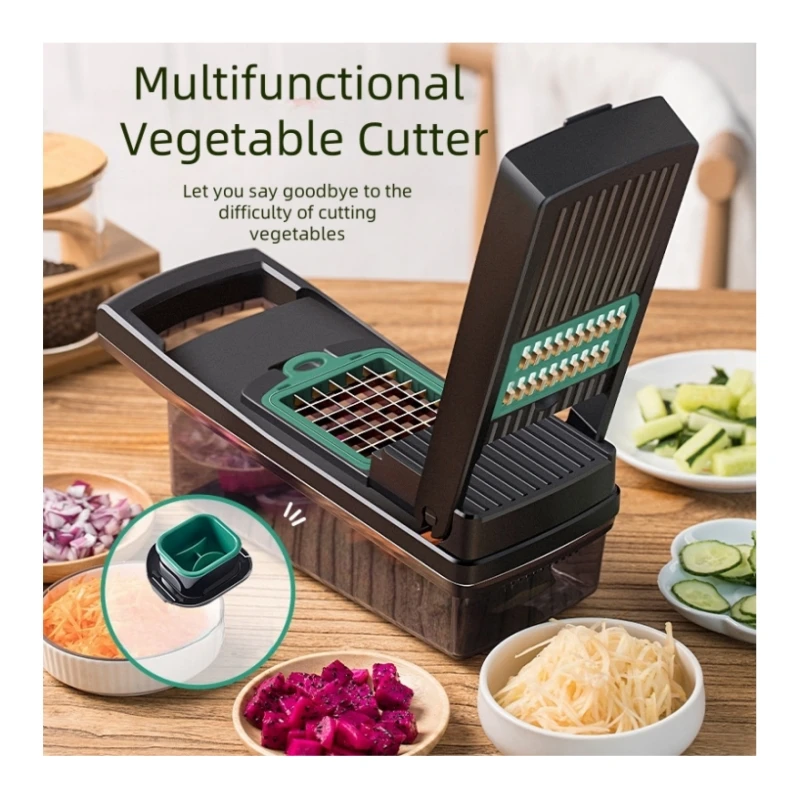Multifunctional Vegetable Chopper - Manual Onion Dicer & Veggie Slicer for Fruits & Vegetables, Newest Kitchen Essential
Multifunctional Vegetable Chopper - Manual Onion Dicer & Veggie Slicer for Fruits & Vegetables, Newest Kitchen Essential