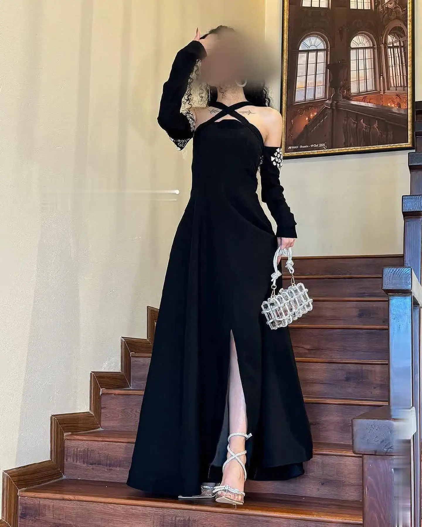 Aenyrst Elegant A-line Black Prom Gown Long Sleeve Beaded Party Evening Dress Floor Length Formal Occasion Gowns customized
Aenyrst Elegant A-line Black Prom Gown Long Sleeve Beaded Party Evening Dress Floor Length Formal Occasion Gowns customized
