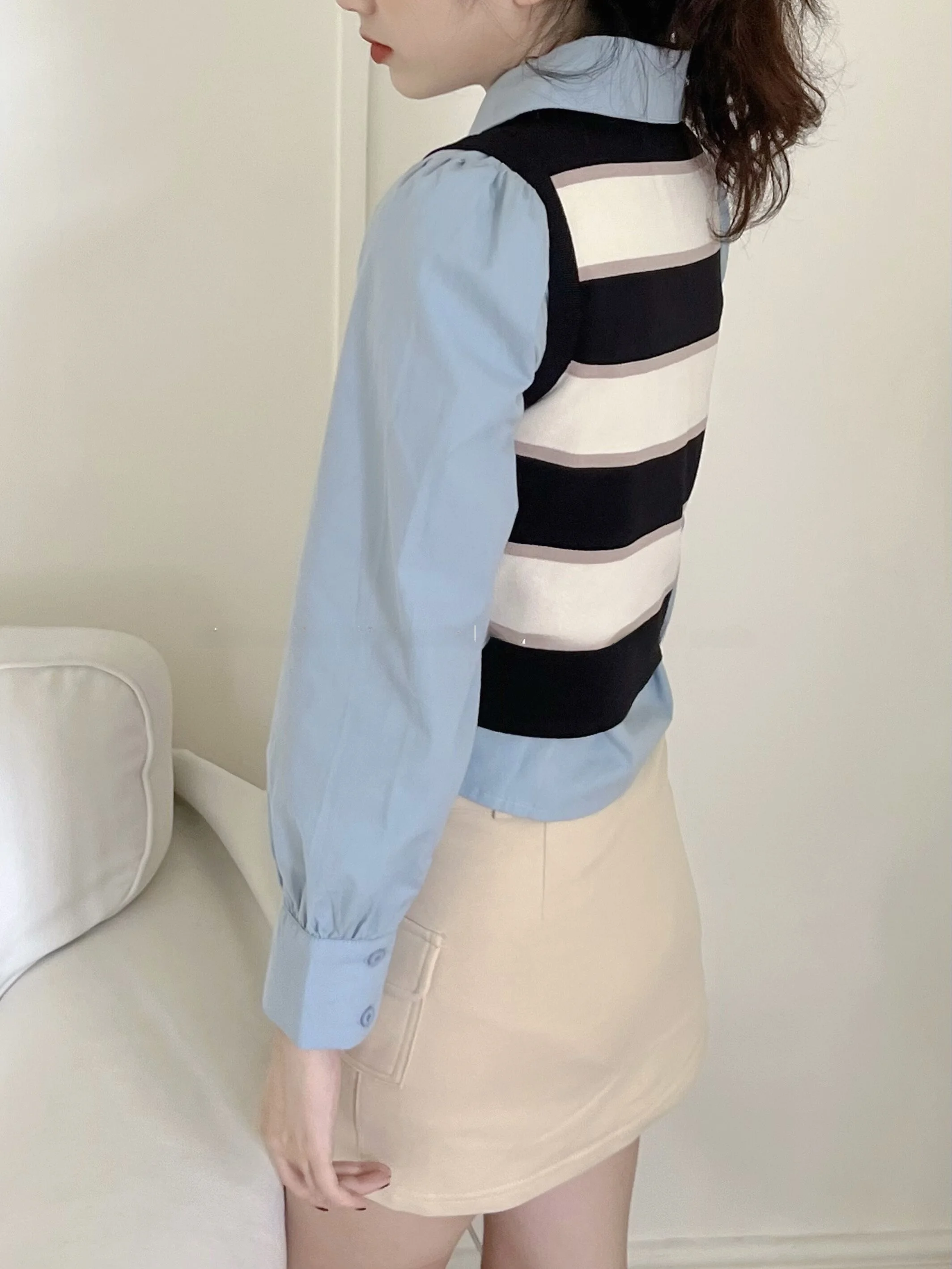Women's Knitted ort Sve Vest Striped Slim Fit Vintage Anti-Aging Layering Top Color Blo College Sweet Sle Autumn Winter
Women's Knitted ort Sve Vest Striped Slim Fit Vintage Anti-Aging Layering Top Color Blo College Sweet Sle Autumn Winter