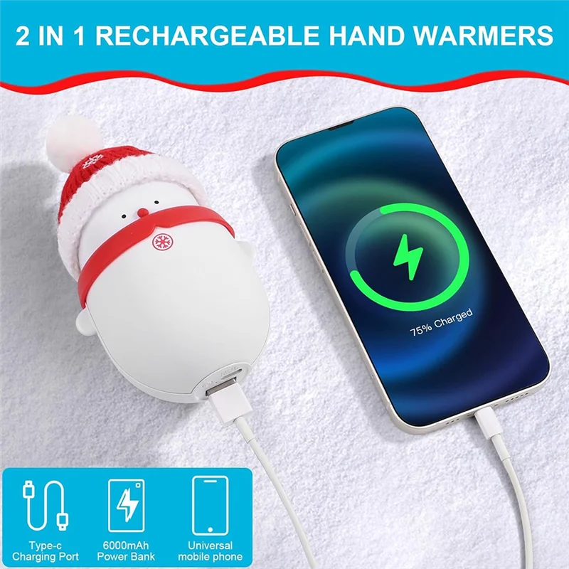 Hand Warmers Rechargeable -Electric Hand Warmer 6000Mah Powerbank Handwarmers Portable Hand Warmer for Outdoor
Hand Warmers Rechargeable -Electric Hand Warmer 6000Mah Powerbank Handwarmers Portable Hand Warmer for Outdoor