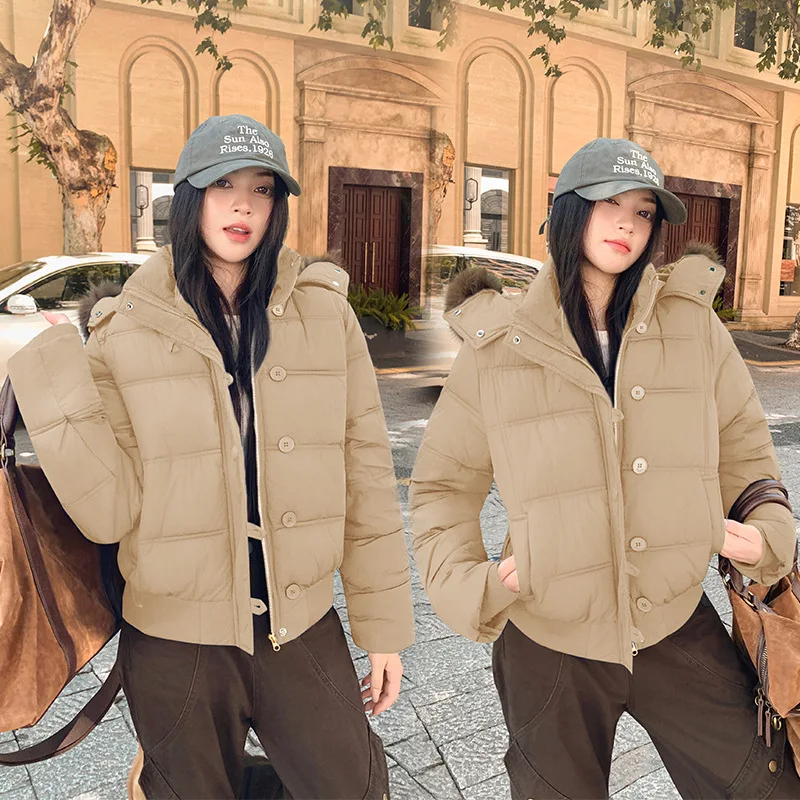 Lady Casual Thickened Warm Short Outwear Women's Winter Faux Fur Hooded Long Sleeve Cotton Padded Jacket
Lady Casual Thickened Warm Short Outwear Women's Winter Faux Fur Hooded Long Sleeve Cotton Padded Jacket