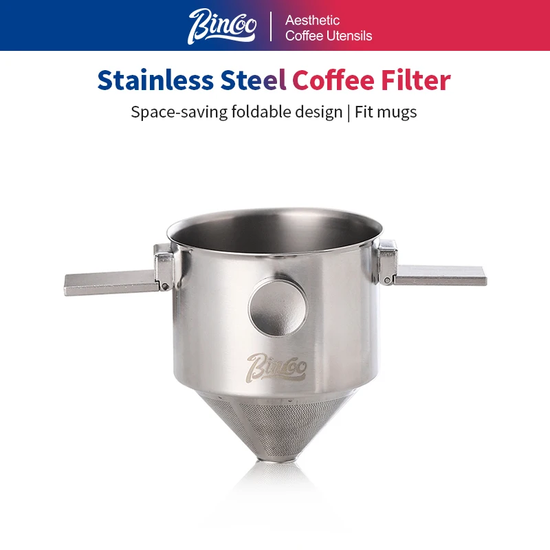 Bincoo stainless steel coffee filter reusable portable coffee various filterable products filter for kitchen cafe
Bincoo stainless steel coffee filter reusable portable coffee various filterable products filter for kitchen cafe