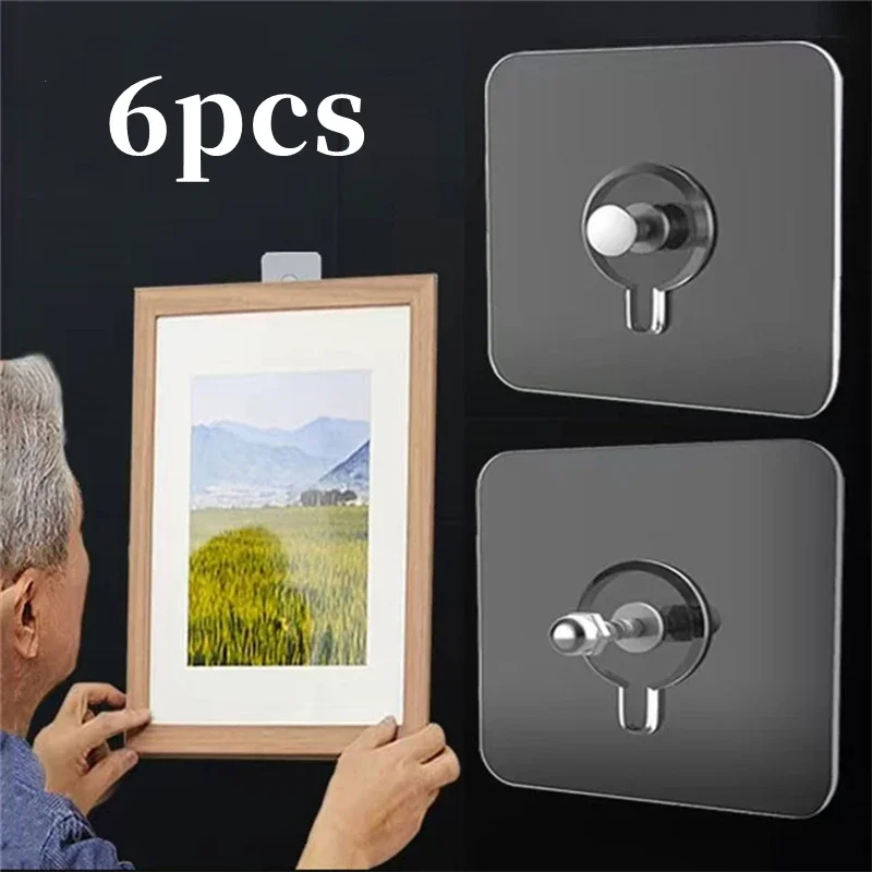 6Pcs PVC Wall Hooks Strong Adhesive Nails Wall Poster Seamless Waterproof Durable Transparent Kitchen Bathroom Screw Hook Hanger
6Pcs PVC Wall Hooks Strong Adhesive Nails Wall Poster Seamless Waterproof Durable Transparent Kitchen Bathroom Screw Hook Hanger