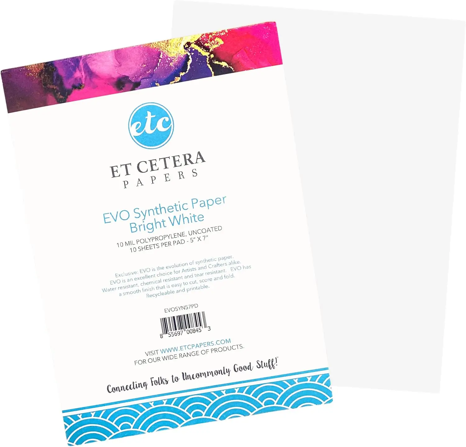 Alcohol Ink Paper - Non-Absorbent, Heavy Weight, Tear Resistant, Reusable, Bright White 5x7 Inch (10 Sheets)
Alcohol Ink Paper - Non-Absorbent, Heavy Weight, Tear Resistant, Reusable, Bright White 5x7 Inch (10 Sheets)