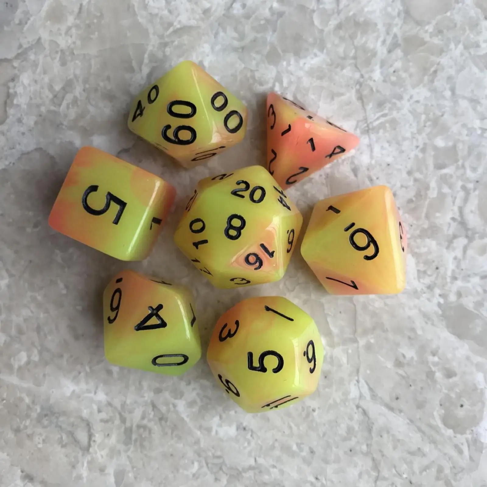 Pack of 42 Luminous RPG Dices Set Party Toys D8 D10 D12 D20 Glowing Polyhedral Dices Set for DND Role Math Teaching Table Games
Pack of 42 Luminous RPG Dices Set Party Toys D8 D10 D12 D20 Glowing Polyhedral Dices Set for DND Role Math Teaching Table Games