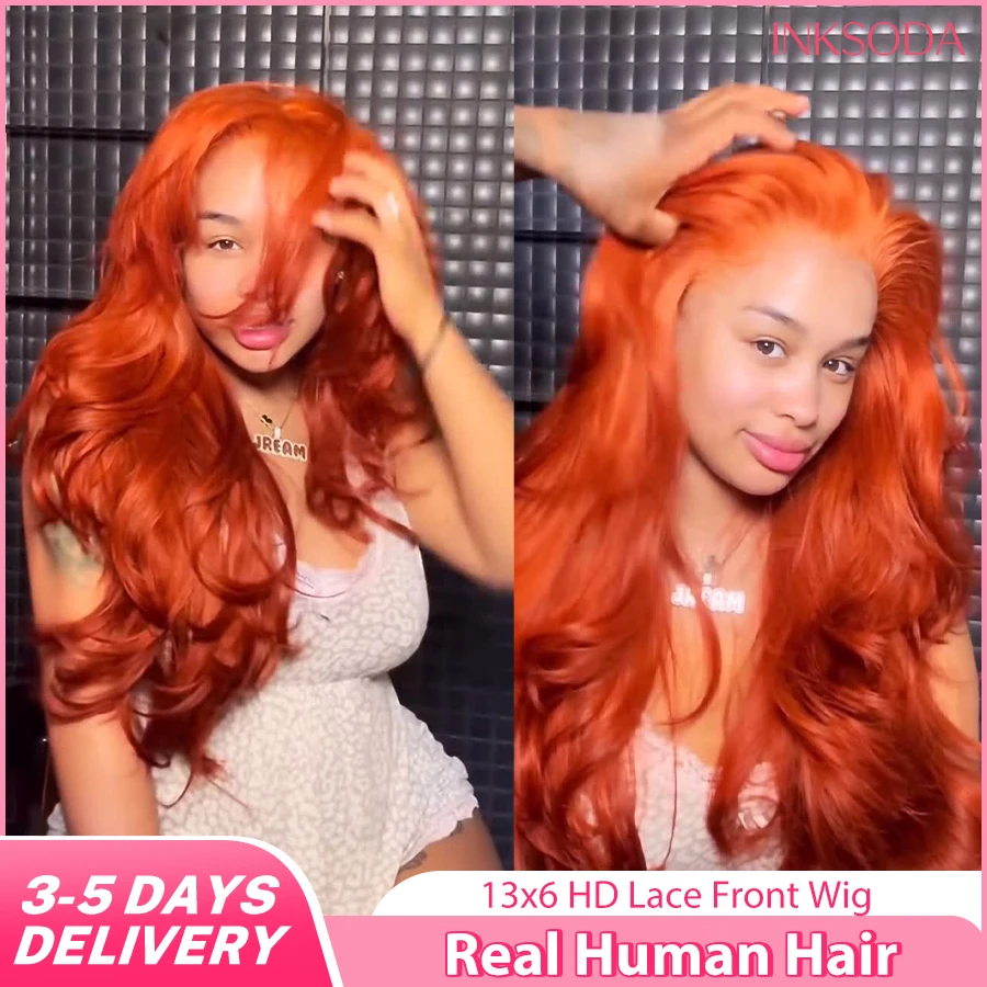 #350 Colored 220% Density 36 Inch Orange Ginger 13x6 13x4 HD Lace Front Wigs Human Hair Body Wave Water Wave Brazilian Transparent Lace Frontal Wig For Women Human Hair Colored Wigs Pre-Plucked Prebleached
#350 Colored 220% Density 36 Inch Orange Ginger 13x6 13x4 HD Lace Front Wigs Human Hair Body Wave Water Wave Brazilian Transparent Lace Frontal Wig For Women Human Hair Colored Wigs Pre-Plucked Prebleached