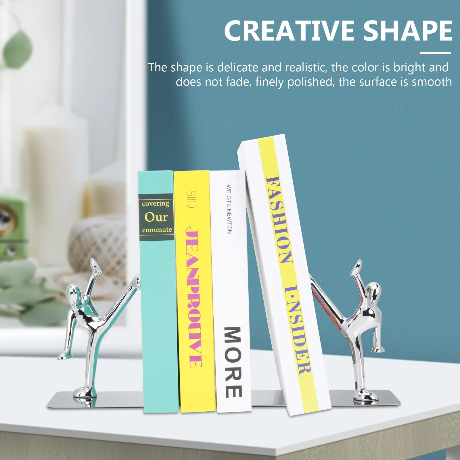 Пара прочных металлических подставок для книг, креативные держатели для книг, настольная подставка для книг для дома и офиса, металлические разделители для книг
Пара прочных металлических подставок для книг, креативные держатели для книг, настольная подставка для книг для дома и офиса, металлические разделители для книг