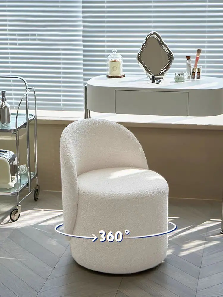 Lamb's Wool Makeup Stool Shoe Changing Stool 360°Rotatable Dressing Chair Comfortable Breathable Living Room Lazy Sofa Chair
Lamb's Wool Makeup Stool Shoe Changing Stool 360°Rotatable Dressing Chair Comfortable Breathable Living Room Lazy Sofa Chair