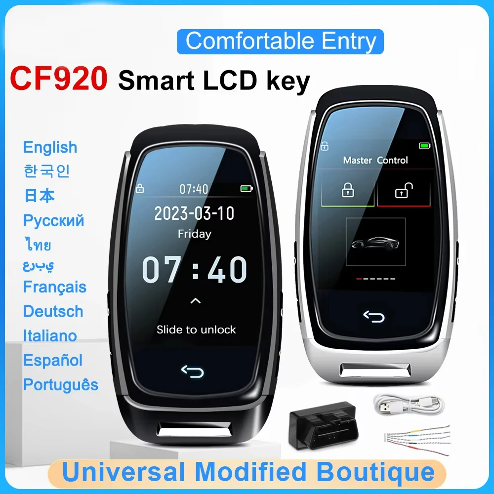 CF920 Universal Remote Smart Key LCD display For BMW Benz Audi Ford Toyota Hyundai KIA Honda Display Keyless Entry Auto Lock
CF920 Universal Remote Smart Key LCD display For BMW Benz Audi Ford Toyota Hyundai KIA Honda Display Keyless Entry Auto Lock
