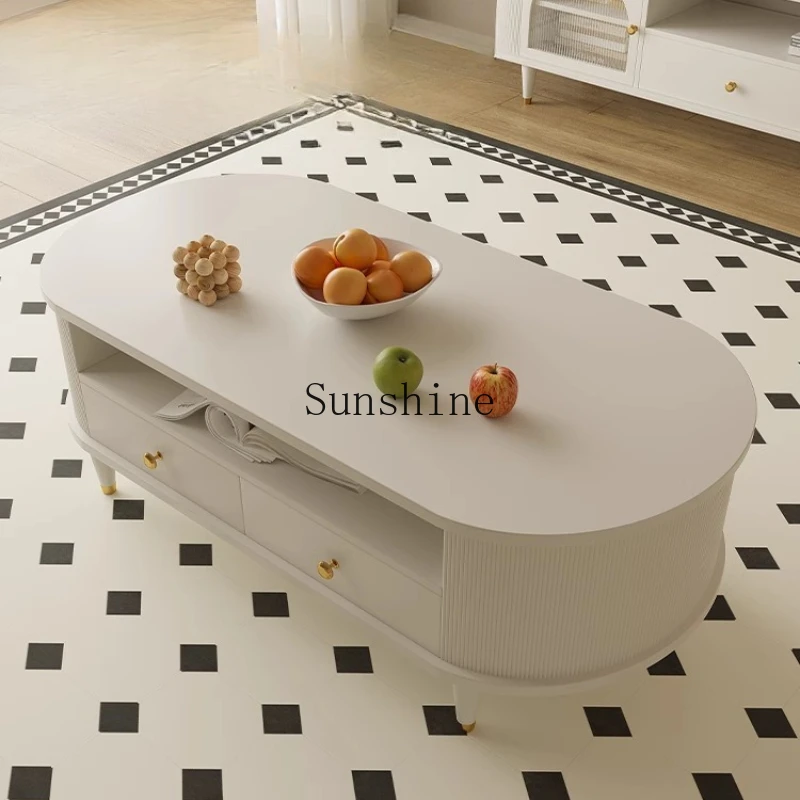 Cream wind minimalist living room household small apartment solid wood tea table combination
Cream wind minimalist living room household small apartment solid wood tea table combination