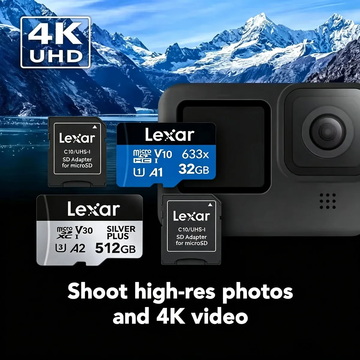 Lexar SILVER PLUS Professional Micro SD Card 64GB 128GB 256GB Read Speed Up To 205mb/s A2 V30 4K UHD TF 1366x Memory Card
Lexar SILVER PLUS Professional Micro SD Card 64GB 128GB 256GB Read Speed Up To 205mb/s A2 V30 4K UHD TF 1366x Memory Card