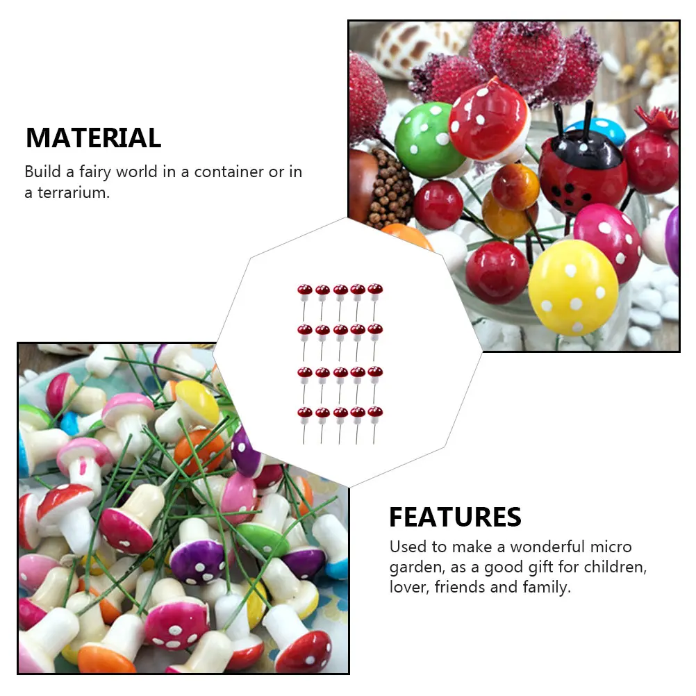 50pcs Colorful Mini Mushroom Potted Moss Micro Landscape Sand Table Decorations For Fairy Garden Home Decoration Terrarium
50pcs Colorful Mini Mushroom Potted Moss Micro Landscape Sand Table Decorations For Fairy Garden Home Decoration Terrarium
