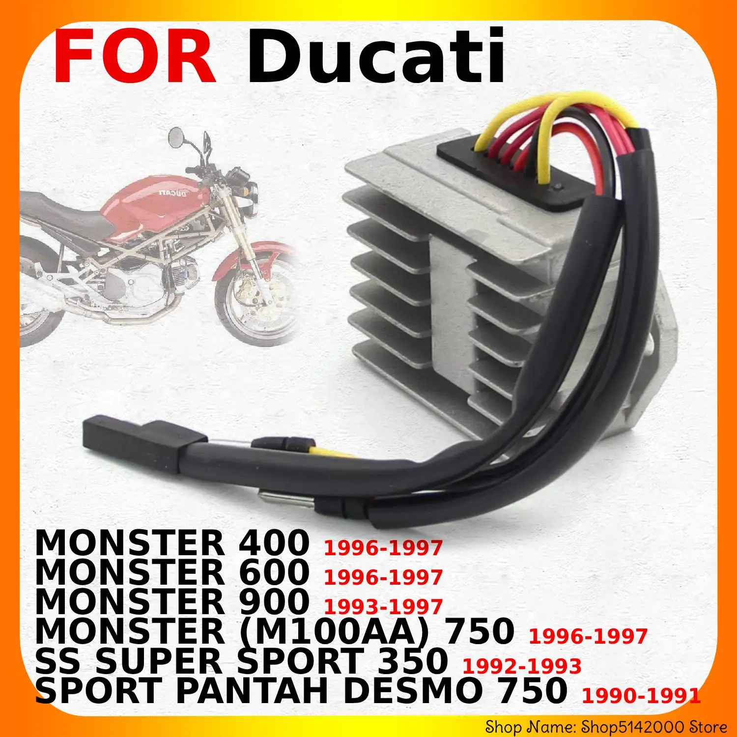Voltage Regulator Rectifier For Ducati SS SUPER SPORT 350 MONSTER 400 600 PANTAH DESMO 750 M100AA 900 High Quality Spare Parts
Voltage Regulator Rectifier For Ducati SS SUPER SPORT 350 MONSTER 400 600 PANTAH DESMO 750 M100AA 900 High Quality Spare Parts