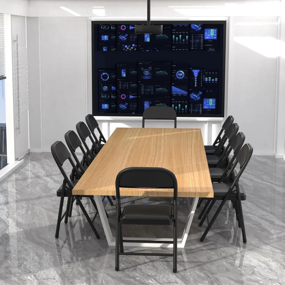 4-Pack Black Folding Chairs: Padded Cushion Seats, Portable & Stackable for Indoor/Outdoor & Commercial Use
4-Pack Black Folding Chairs: Padded Cushion Seats, Portable & Stackable for Indoor/Outdoor & Commercial Use