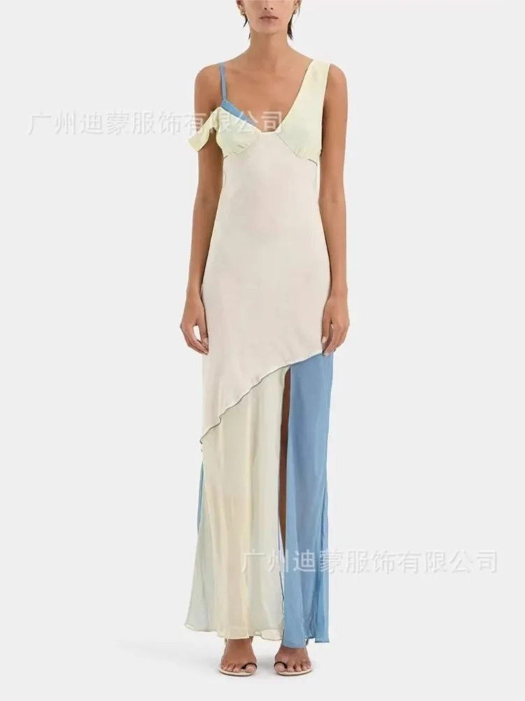 Summer New V-neck Sleeveless Long Dress Women Fashion Casual Comfortable Slim Sexy One Shoulder Lace Off Shoulder Maxi Dresses
Summer New V-neck Sleeveless Long Dress Women Fashion Casual Comfortable Slim Sexy One Shoulder Lace Off Shoulder Maxi Dresses