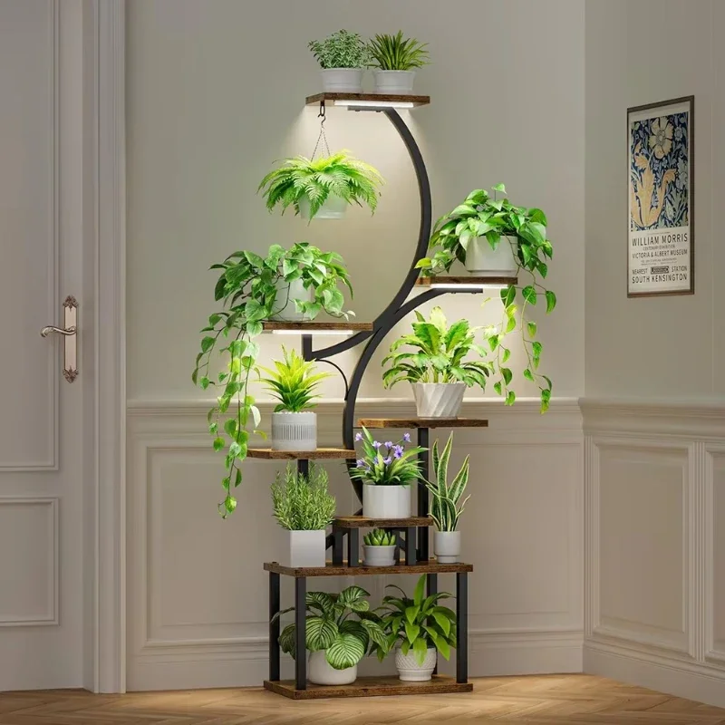 Indoor half-moon plant bracket with flower stand lamp growth 8 layers of metal
Indoor half-moon plant bracket with flower stand lamp growth 8 layers of metal