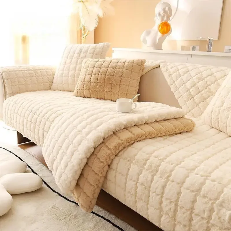 Solid Color Super Soft Rabbit Plush Sofa Towel 1/2/3/4 Seat L Shape Sectional Sofa Cover Non-slip Couch Cover For Living Room
Solid Color Super Soft Rabbit Plush Sofa Towel 1/2/3/4 Seat L Shape Sectional Sofa Cover Non-slip Couch Cover For Living Room
