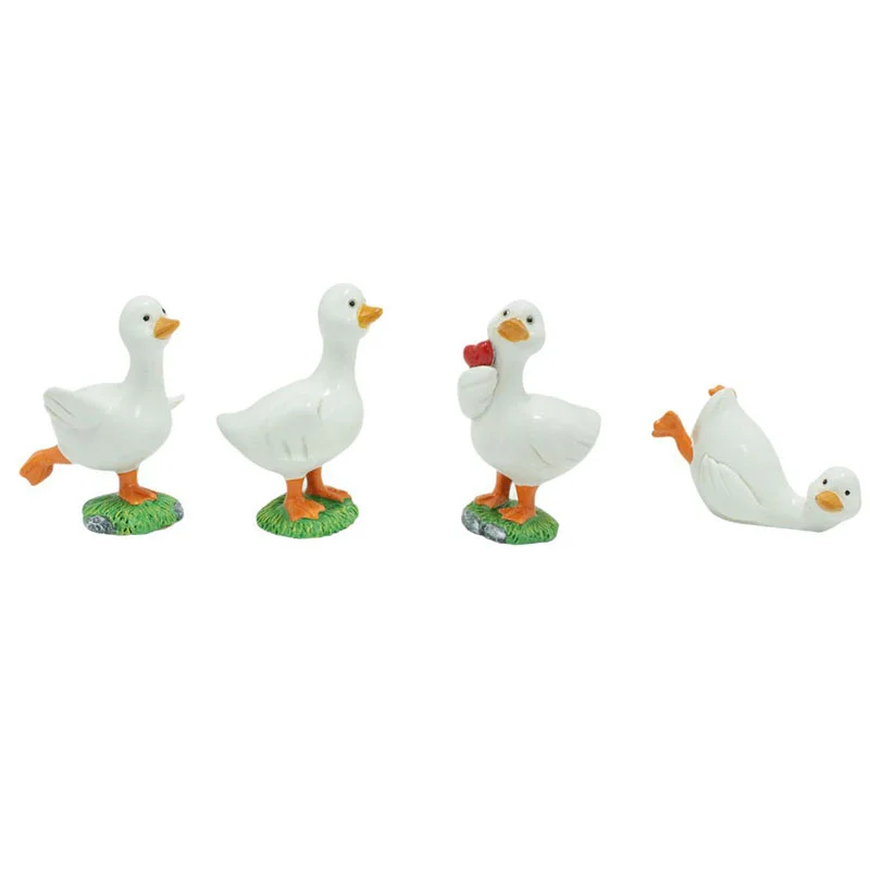 4pcs Duck Figurines Ducks Statue Animal Sculpture Fairy Garden Ornament Pool Yard Festival Home Decor
4pcs Duck Figurines Ducks Statue Animal Sculpture Fairy Garden Ornament Pool Yard Festival Home Decor
