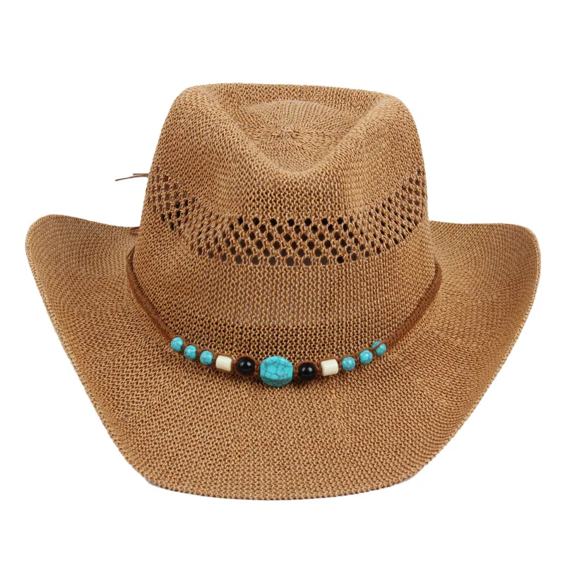 Hollowed-out Woven Curved Brim Jazz Hat, Outdoor Breathable Casual Western Cowboy Straw Hat, Spring And Summer Sun Hat
Hollowed-out Woven Curved Brim Jazz Hat, Outdoor Breathable Casual Western Cowboy Straw Hat, Spring And Summer Sun Hat
