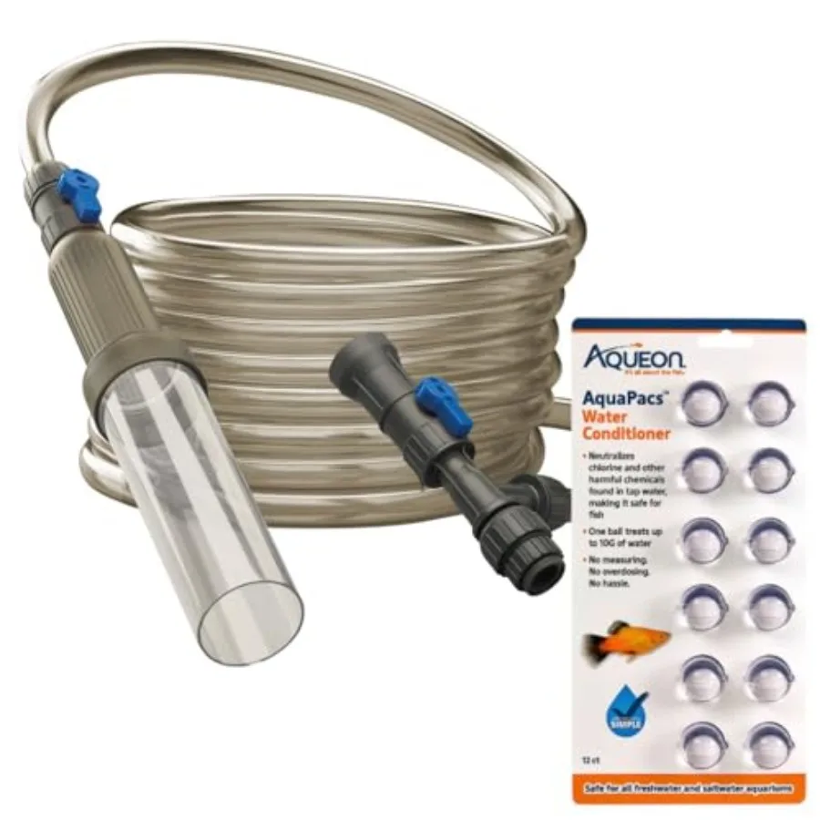 Aquarium Fish Tank Water Changer 25ft Bundle 25ft Water Changer and AquaPacs Water Conditioner 12pk
Aquarium Fish Tank Water Changer 25ft Bundle 25ft Water Changer and AquaPacs Water Conditioner 12pk