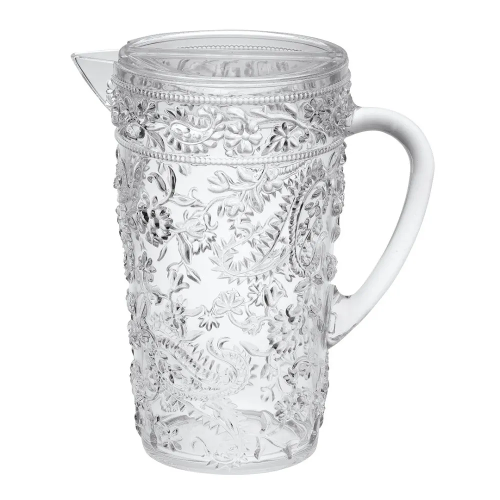 2.5 Quarts Water Pitcher with Lid, Paisley Unbreakable Plastic Pitcher, Drink Pitcher, Juice Pitcher with Spout BPA Free
2.5 Quarts Water Pitcher with Lid, Paisley Unbreakable Plastic Pitcher, Drink Pitcher, Juice Pitcher with Spout BPA Free
