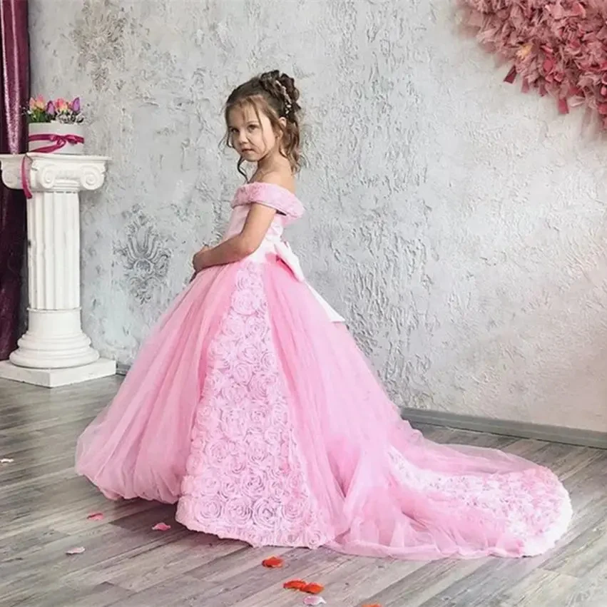 Customized Pink Flower Girl Dress For Wedding Bowknot Lace Floor Length Elegant Kids Birthday Party First Communion Gown
Customized Pink Flower Girl Dress For Wedding Bowknot Lace Floor Length Elegant Kids Birthday Party First Communion Gown