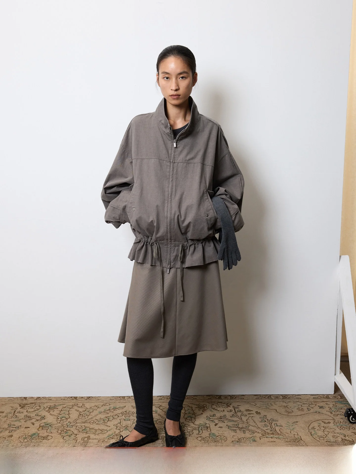 New Autumn Cotton Waed Low Waist Dstring Design Jaet Loose Fit Casual Sle Pure Color Zipper Closure oulder Pad Jaet
New Autumn Cotton Waed Low Waist Dstring Design Jaet Loose Fit Casual Sle Pure Color Zipper Closure oulder Pad Jaet