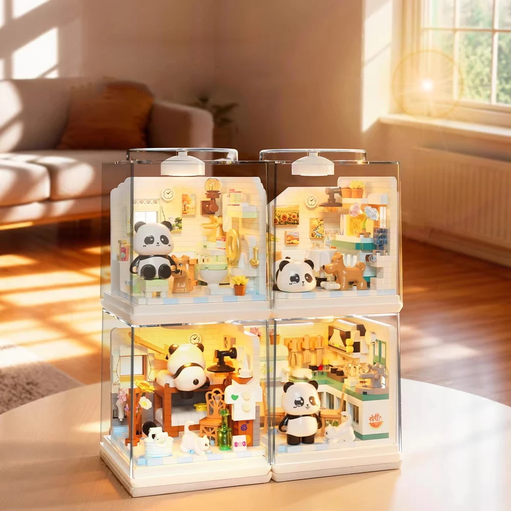 IDEA Cartoon Animal Scene Building Block Panda House Room 3D Wall Brick Box Playset Nanobricks Toys With Light For Kids Gifts
IDEA Cartoon Animal Scene Building Block Panda House Room 3D Wall Brick Box Playset Nanobricks Toys With Light For Kids Gifts
