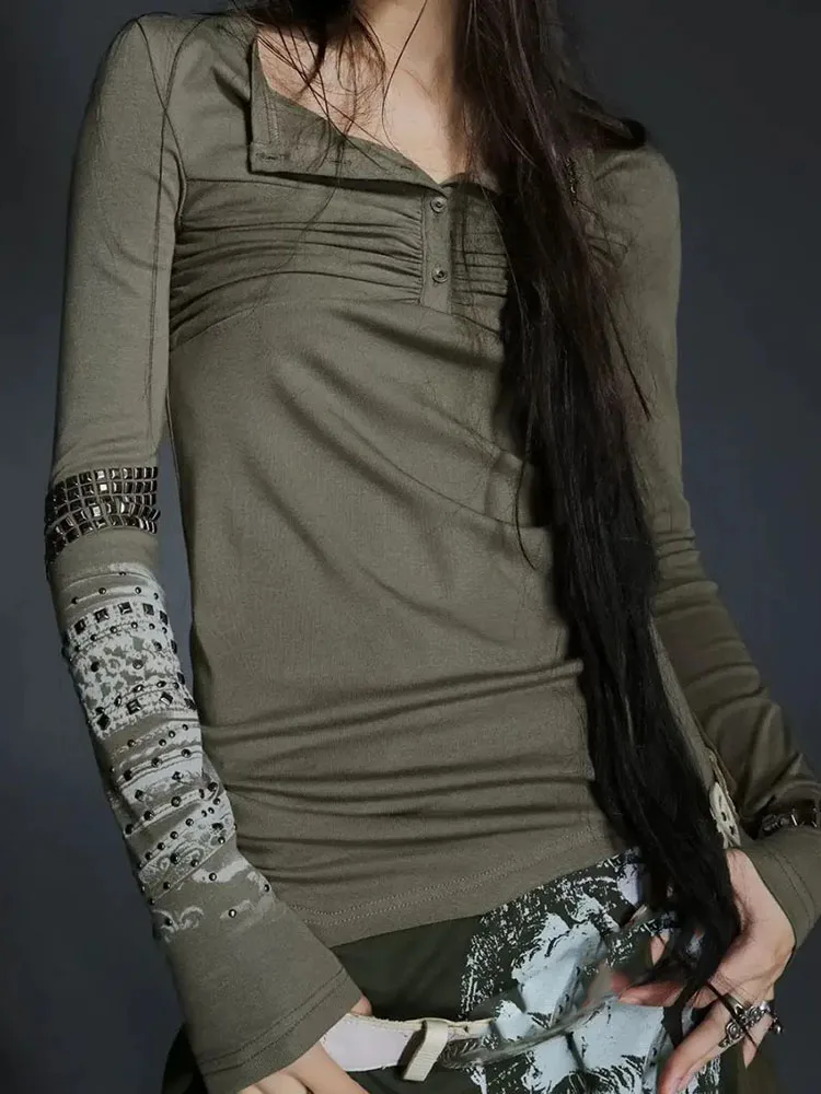 Vintage T-shirts Women Spring New Printed Diamonds Long Sleeve Base Tops Harajuku Slim Fit Y2k Grunge Tees Streetwear
Vintage T-shirts Women Spring New Printed Diamonds Long Sleeve Base Tops Harajuku Slim Fit Y2k Grunge Tees Streetwear