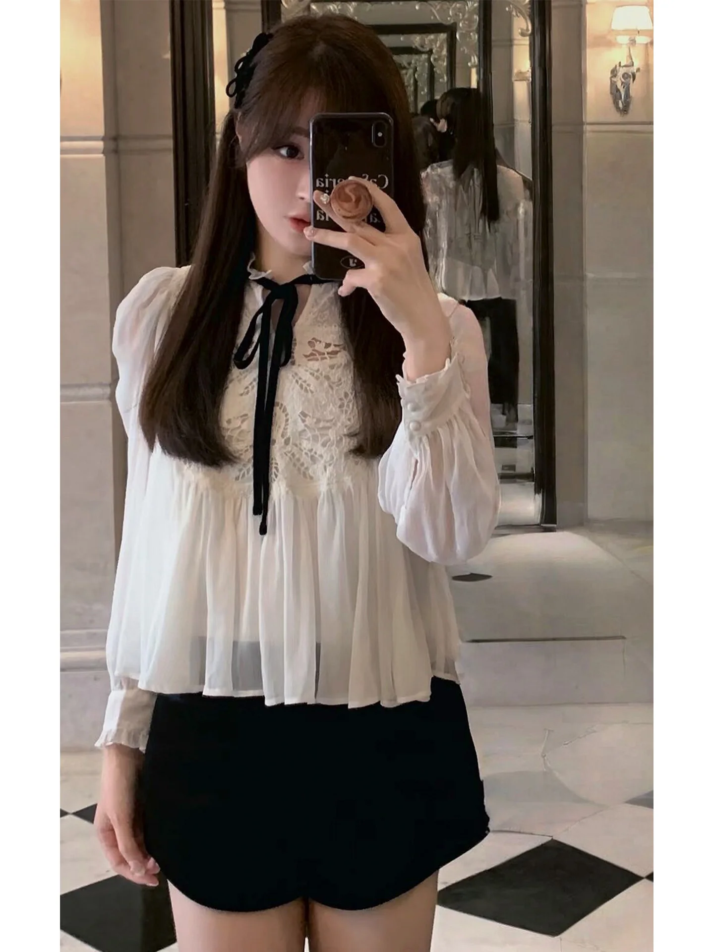 Sweet Style Embroidered Lace Hollow out Bubble Sleeve Shirt Women's Fashion Autumn New Arrival Polyester Fiber Long Sleeve Bl...
Sweet Style Embroidered Lace Hollow out Bubble Sleeve Shirt Women's Fashion Autumn New Arrival Polyester Fiber Long Sleeve Bl...