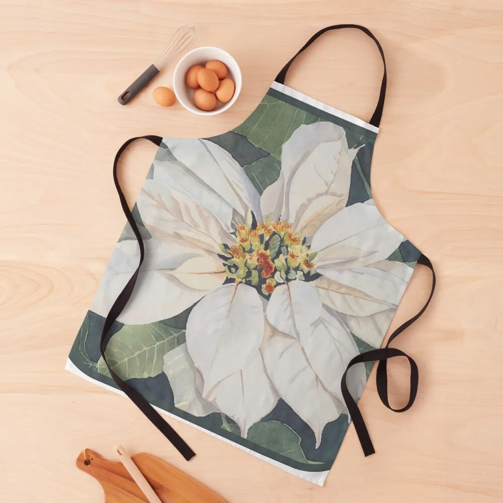 White Poinsettia Watercolor Apron Cute Kitchen Accessories Kitchen Apras For Women for kitchen useful Front Apron
White Poinsettia Watercolor Apron Cute Kitchen Accessories Kitchen Apras For Women for kitchen useful Front Apron