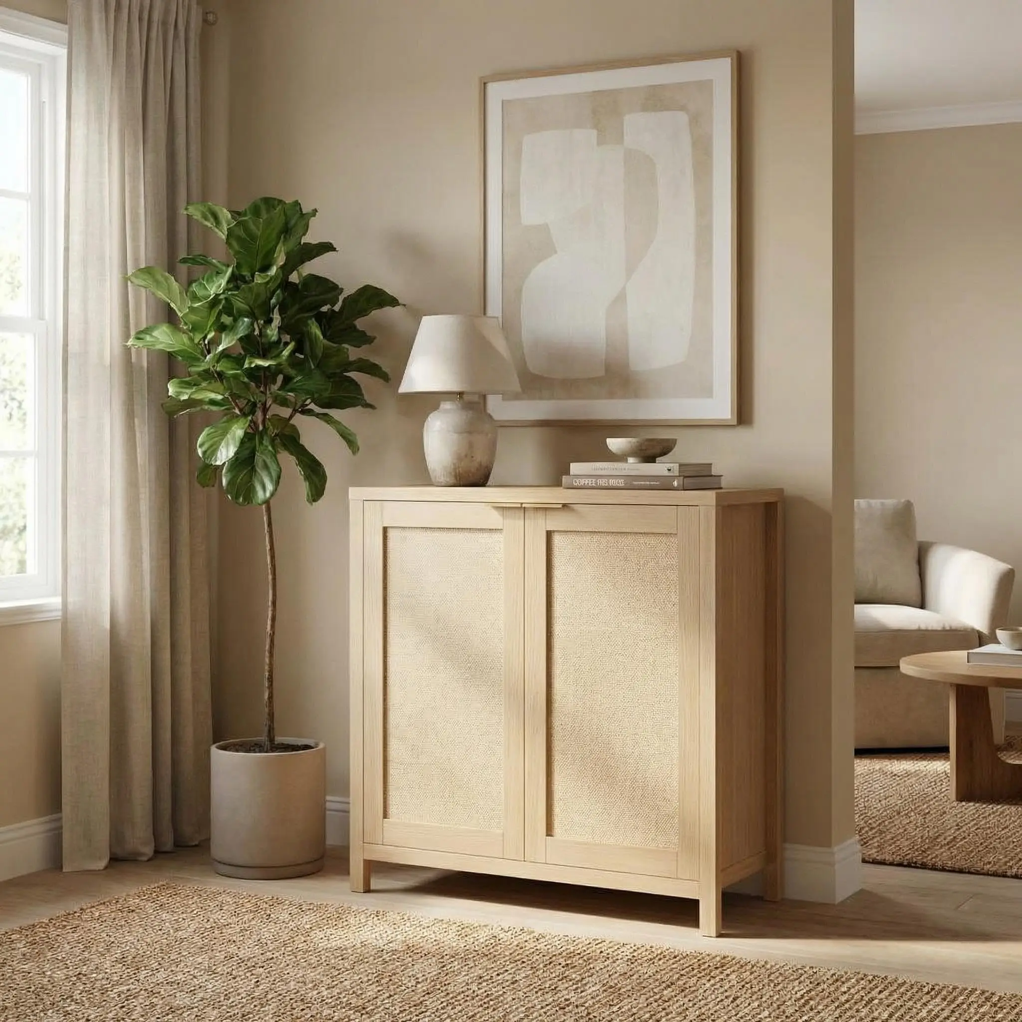 Freestanding Rattan Wood Sideboard Cabinet With Doors Adjustable Shelves Modern Boho Storage For Living Room Entryway
Freestanding Rattan Wood Sideboard Cabinet With Doors Adjustable Shelves Modern Boho Storage For Living Room Entryway
